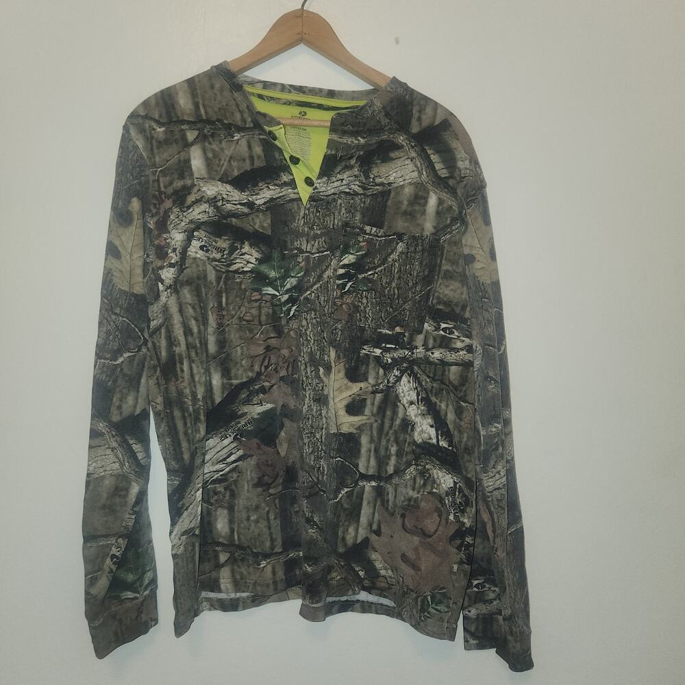 Mossy Oak Camo Long Sleeve Shirt Size Large